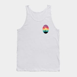 minimalist colorful sunset yoga Tank Top